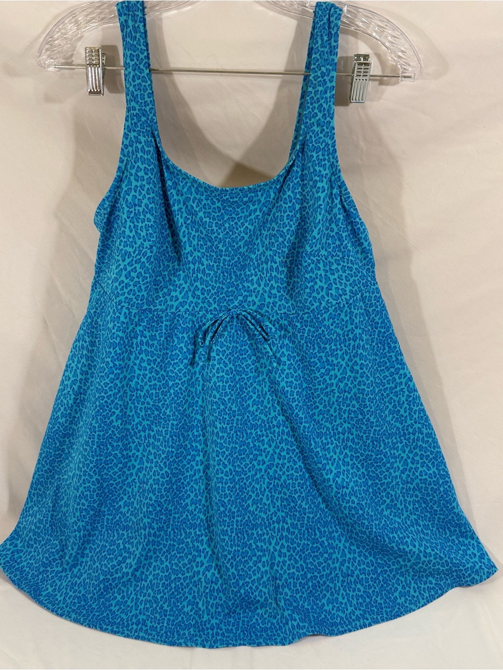 Blue Animal-Print Women’s One-Piece Swimdress